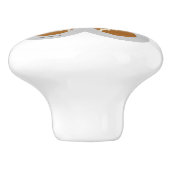 Lebkuchenmann, der den Engel im Schnee bildet Keramikknauf (Seitenansicht)