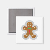 Lebkuchenmann, der den Engel im Schnee bildet Magnet (Vorderseite/Rückseite)