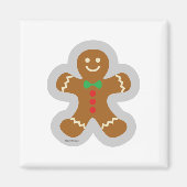 Lebkuchenmann, der den Engel im Schnee bildet Magnet (Vorne)