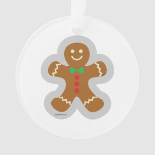 Lebkuchenmann, der den Engel im Schnee bildet Ornament