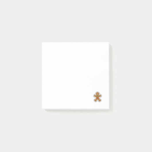 Lebkuchenmann, der den Engel im Schnee bildet Post-it Klebezettel (Vorderseite)