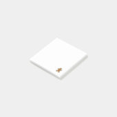 Lebkuchenmann, der den Engel im Schnee bildet Post-it Klebezettel (angewinkelt)