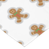 Lebkuchenmann, der den Engel im Schnee bildet Tischdecke (Schrägansicht)
