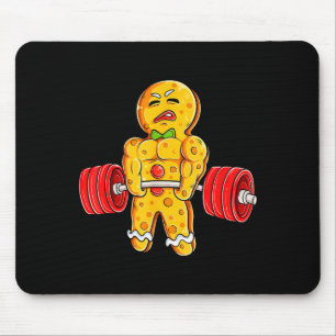 Lebkuchenmann Fitnessstudio Bodybuilding Gewichthe Mousepad