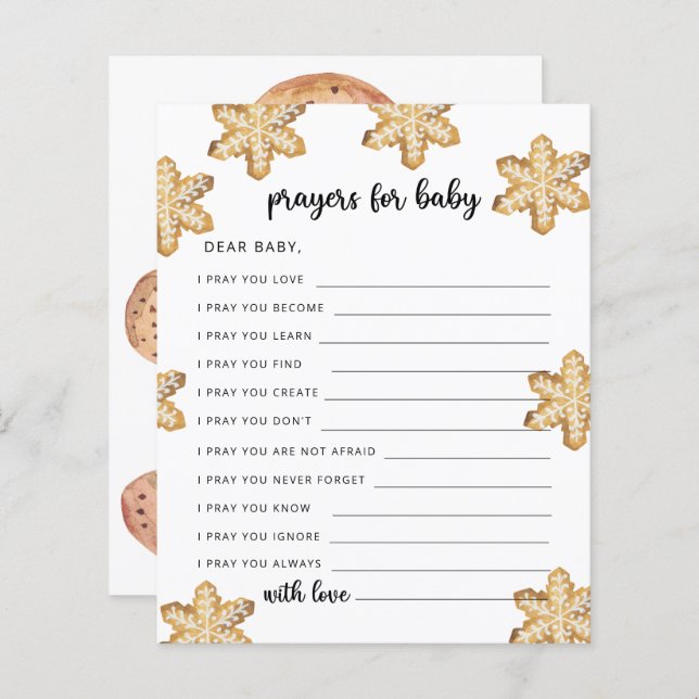 Lebkuchenmann - Gebete für das Baby (Vorne/Hinten)