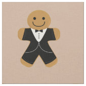 Lebkuchenmann in einem Smoking Stoff (Nahaufnahme)