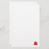 Lebkuchenmann in heißer Schokolade-Rot-Cup Briefpapier (Vorne/Hinten)