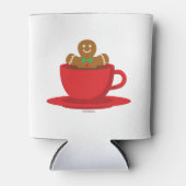 Lebkuchenmann in heißer Schokolade-Rot-Cup Dosenkühler (Vorderseite)