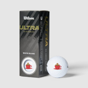 Lebkuchenmann in heißer Schokolade-Rot-Cup Golfball
