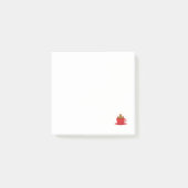 Lebkuchenmann in heißer Schokolade-Rot-Cup Post-it Klebezettel (Vorderseite)