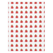 Lebkuchenmann in heißer Schokolade-Rot-Cup Tischdecke (Vorderseite)