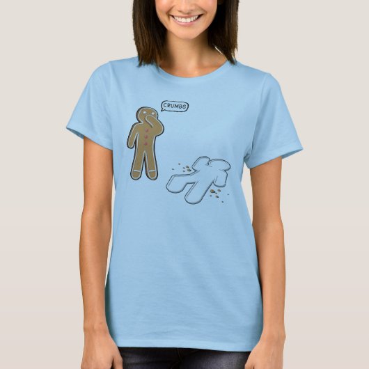 Lebkuchenmann ironischer Tatort 'KRUMEN T-Shirt (Vorderseite)