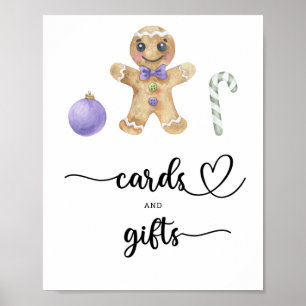 Lebkuchenmann - Karten und Geschenke Baby Shower Poster