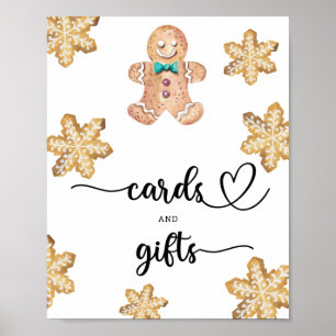 Lebkuchenmann - Karten und Geschenke Baby Shower Poster