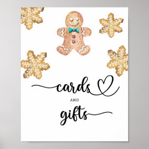 Lebkuchenmann - Karten und Geschenke Baby Shower Poster
