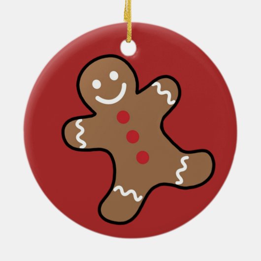Lebkuchenmann Keramik Ornament (Hinten)