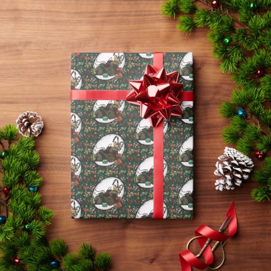 Lebkuchenmann: Kiefer Geschenkpapier (Feiertagsgeschenk)