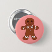Lebkuchenmann-Knopf Button (Vorne & Hinten)
