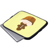 Lebkuchenmann-Kuchenlaptophülse Laptopschutzhülle (Vorne Knopf)