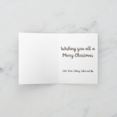 Lebkuchenmann mit blauem und grünem Baum Karte (Innenseite)