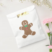 Lebkuchenmann mit grünen Krawatten und rosa Tasten Geschenktütchen (Versiegelt)