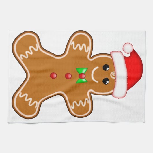 Lebkuchenmann mit Hut Geschirrtuch (Horizontal)