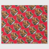 Lebkuchenmann mit Süßspeisen Geschenkpapier (Flach)