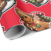 Lebkuchenmann mit Süßspeisen Geschenkpapier (Rolleneckpunkt)