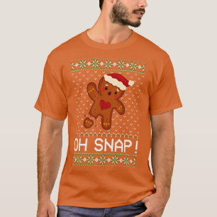 Lebkuchenmann Oh Snap Weihnachten T-Shirt