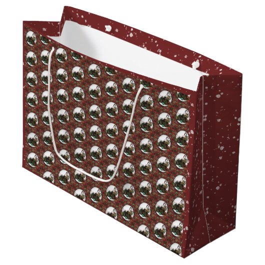 Lebkuchenmann-Pfefferminz Große Geschenktüte (Vorderseite Schrägansicht)