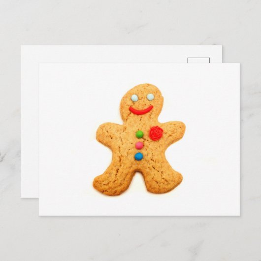 Lebkuchenmann Postkarte (Vorne/Hinten)