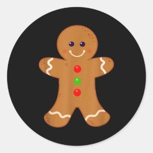 Lebkuchenmann-Shirt Weihnachtsplätzchen-Backen Hol Runder Aufkleber