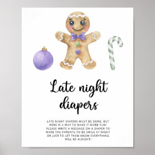 Lebkuchenmann \ Späte Nacht Windel-Spiel Poster