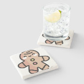 Lebkuchenmann Steinuntersetzer (Seitenansicht)