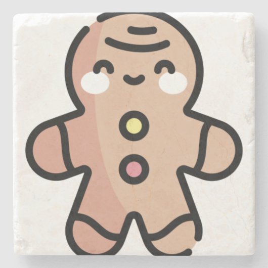 Lebkuchenmann Steinuntersetzer (Vorderseite)