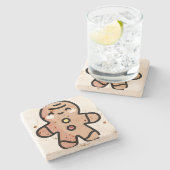 Lebkuchenmann Steinuntersetzer (Seitenansicht)