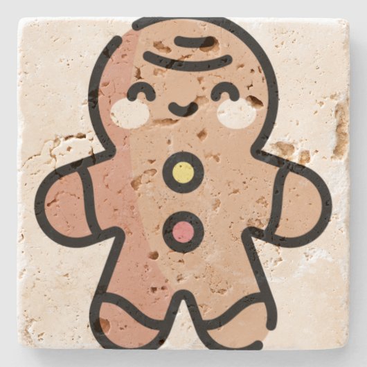 Lebkuchenmann Steinuntersetzer (Vorderseite)