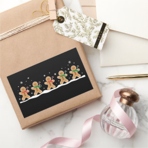 Lebkuchenmann Süße Weihnachtsfeiertage Bäcker  Rechteckiger Aufkleber
