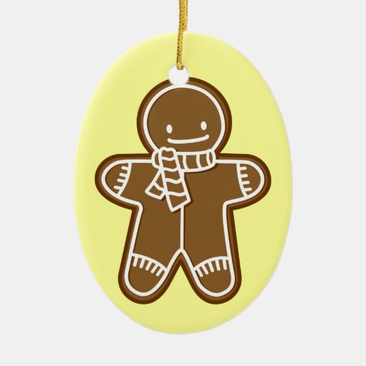 Lebkuchenmann Tasche Keramik Ornament (Vorne)