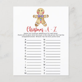 Lebkuchenmann - Weihnachten A-Z Game Card