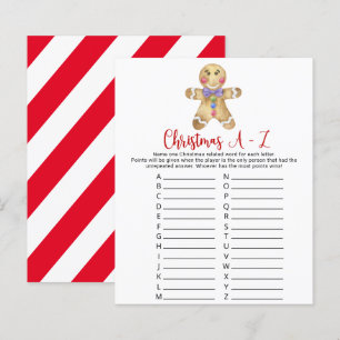 Lebkuchenmann - Weihnachten A-Z Game Card