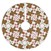 Lebkuchenmann Weihnachten personalizable Polyester Weihnachtsbaumdecke (Vorderseite)