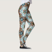 Lebkuchenmann-Weihnachtsfeier-Leggings
