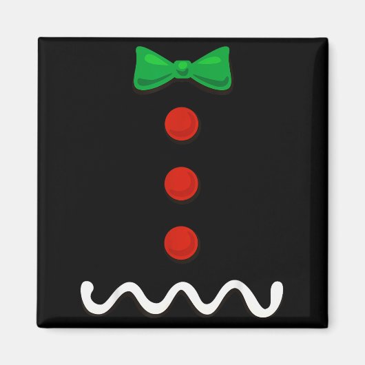Lebkuchenmann-Weihnachtskostüm  Magnet (Vorne)