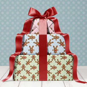 Lebkuchenmann Weihnachtsplätzchen Geschenkpapier Set