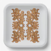 Lebkuchenmann Weihnachtsplätzchen Weihnachtsbäcker Pappteller (Vorderseite)