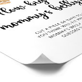 Lebkuchenmann, wie groß das Bauchspiel der Mama is Poster (Ecke)