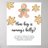 Lebkuchenmann, wie groß das Bauchspiel der Mama is Poster (Vorne)