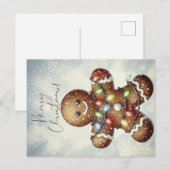 Lebkuchenmann Winter Weihnachten Postkarte (Vorne/Hinten)