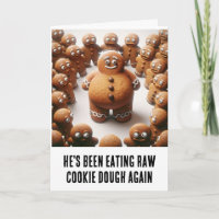 Lebkuchenmänner essen rohen Keksteig